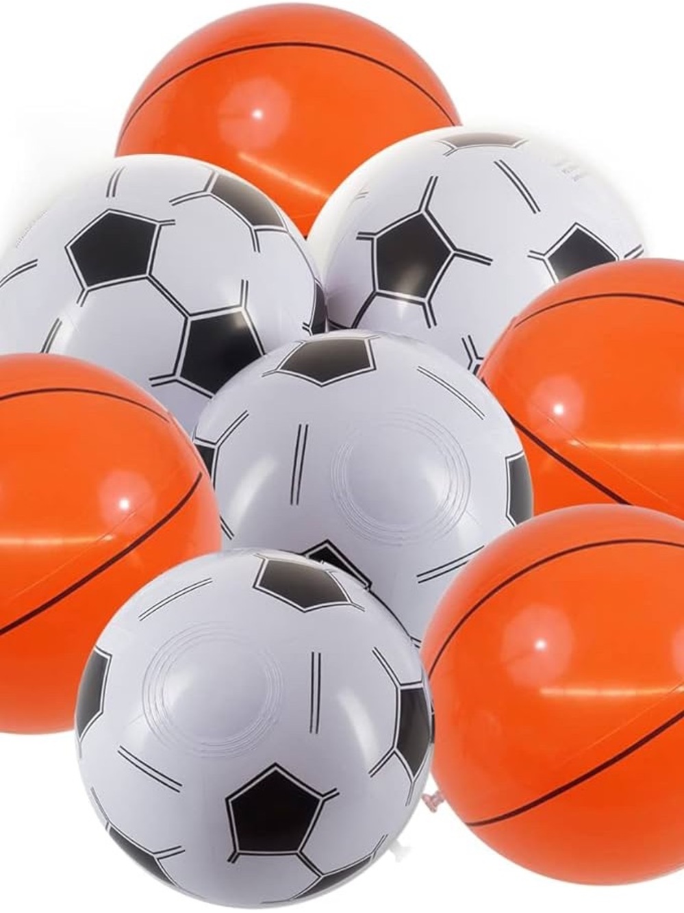 NEW RS Toys Beach Balls 16-PACK Plastic Balls Soccer And Basketball Toy Lot